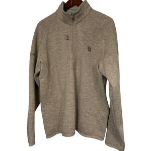 Stormtech Avalante Men's XL 1/4 Zip Sweater Fleece Pullover Gray Embroidered